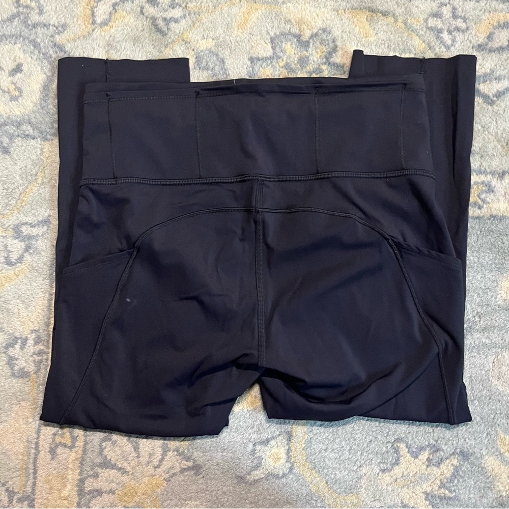 Lululemon Fast and Free High-Rise Crop leggings sz 6, black